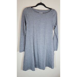 Wool& Rowena Style Merino Wool Long Sleeve‎ Swing Dress Gray Size Small